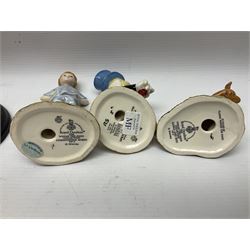 Nine Royal Doulton Winnie the Pooh Collection figures, including Oh Dear Bath Time's Here, Going Sledging, Tigger's Splash Time and Christopher Robin, together with a Royal Doulton Disney Showcase Jiminy Cricket figure, all boxed