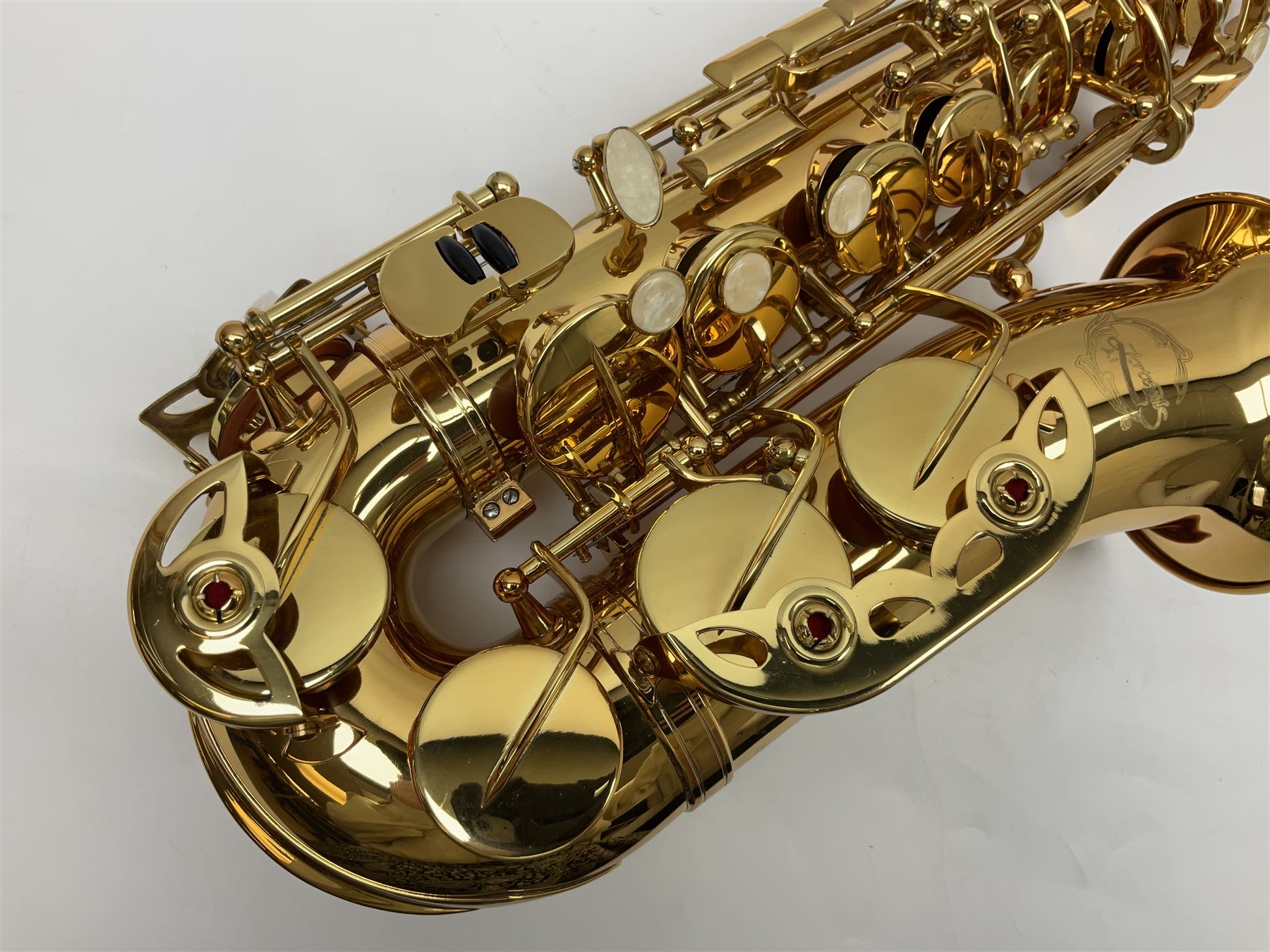 Trevor James Artemis A1 brass alto saxophone AL11572, serial no.321041; in lightweight carrying case with accessories