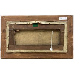 George Knight (British fl.1872-1892): Fishing off the Yorkshire Coast, oil on canvas signed 19cm x 39cm