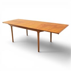 A.H. McIntosh & Co Ltd - Mid-20th century teak double leaf extending dining table (Extended 234cm)