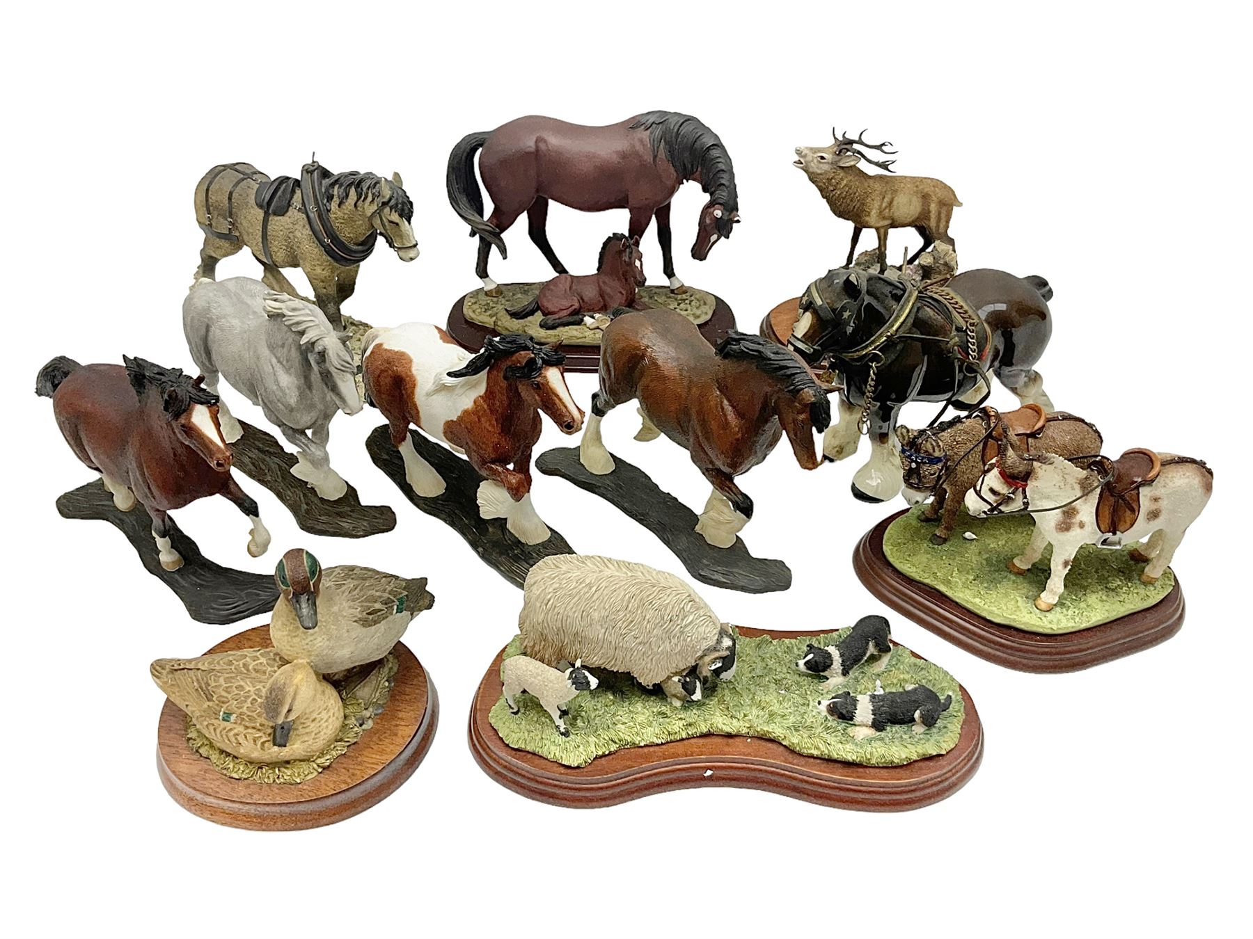 Four Border Fine Arts Action Horses | Antiques, Collectables