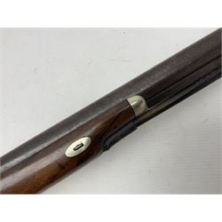 19th century W. Murcott of London 12-bore single barrel back-action percussion 'cripple stopper' sporting gun, with 58.5cm(23