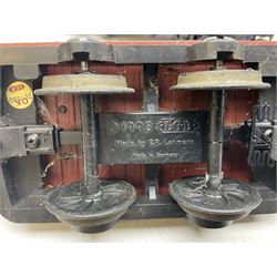 Three LGB (Lehmann Gross Bahn) G scale, gauge 1, rolling stock wagons, comprising two Lake George and Boulder wagons and an Auto Express wagon, together with a LGB passenger coach, other LGB rolling stock and a Lehmann Rigi900 ski lift