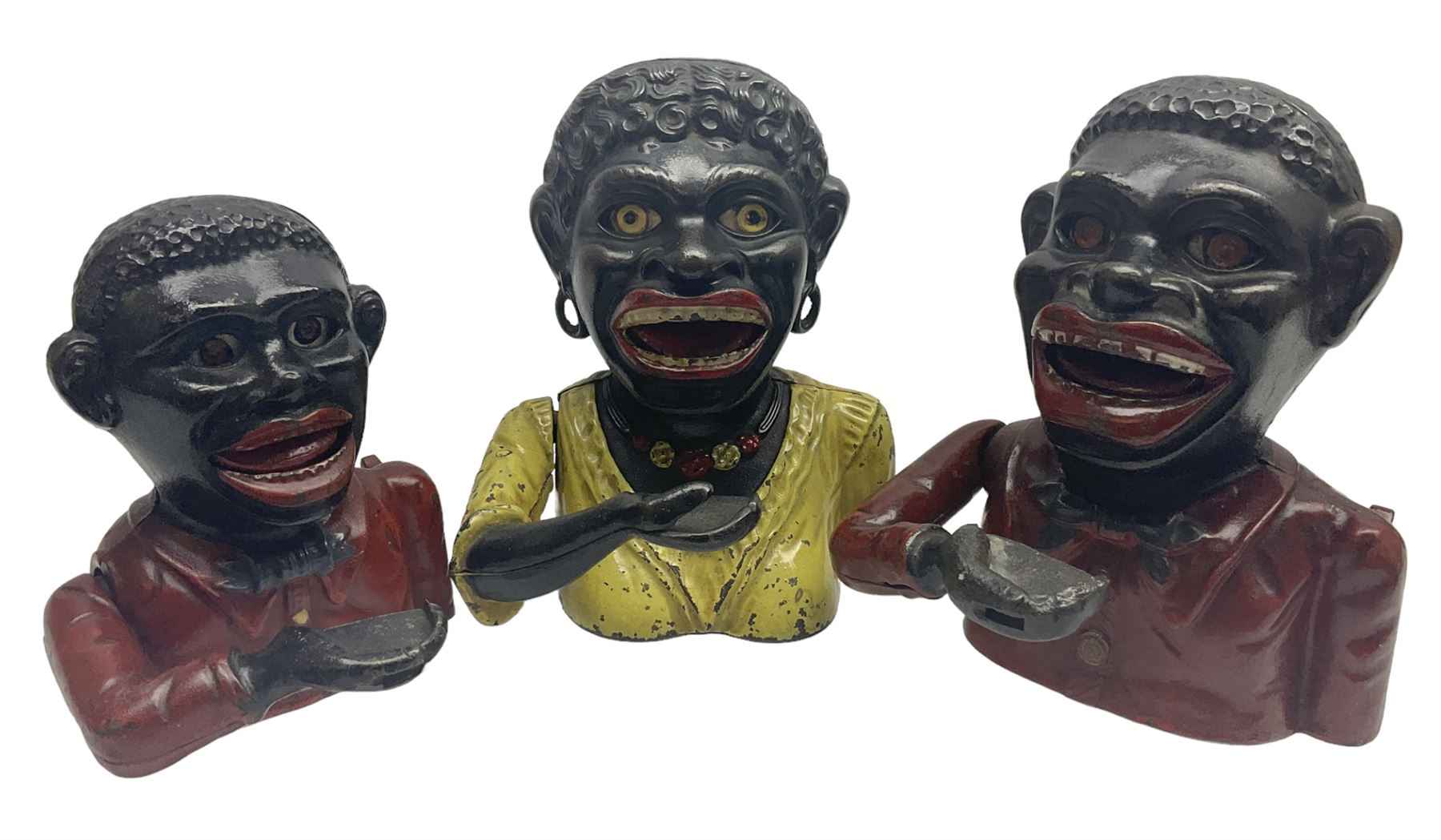 アンティーク雑貨 Cast Iron Dinah Mechanical Bank Lot - 