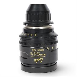 Cooke Mini S4/i 32mm T2.8 prime lens with PL mount, serial no. 8032-0714, with front and back lens caps