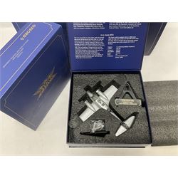 Oxford Die-Cast - four 1:72 scale model planes comprising two DH89 Dragon Rapide 72DR007 Z-7258/G-AFMH (RAF Air Ambulance) and 72DR008 0G-AIDL (Classic Air Force); De Haviland Devon C1 72DV003 VP975 Royal Aircraft Establishment; Avro Anson Mk1 72AA002 217 Sqn. RAF Coastal Command; in original boxes (4) 