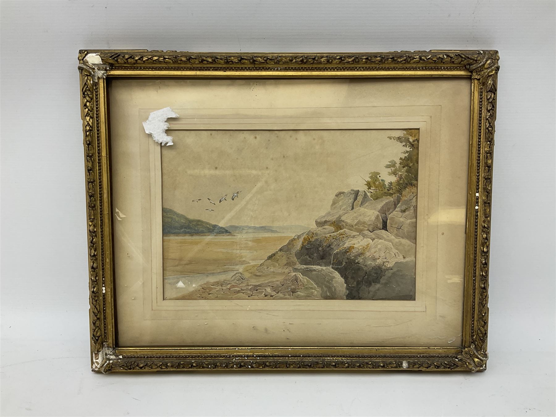 E L R (British 19th century): Loch Fishing with sailing boats, watercolour signed and dated 1893 together with two more similar watercolours max 24cm x 60cm (3)