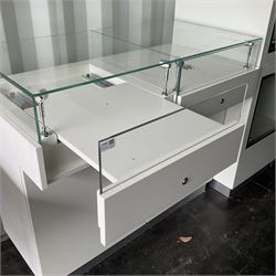 Glass display cabinet with lights and pull out display drawers - THIS LOT IS TO BE COLLECTED BY APPOINTMENT FROM DUGGLEBY STORAGE, GREAT HILL, EASTFIELD, SCARBOROUGH, YO11 3TX