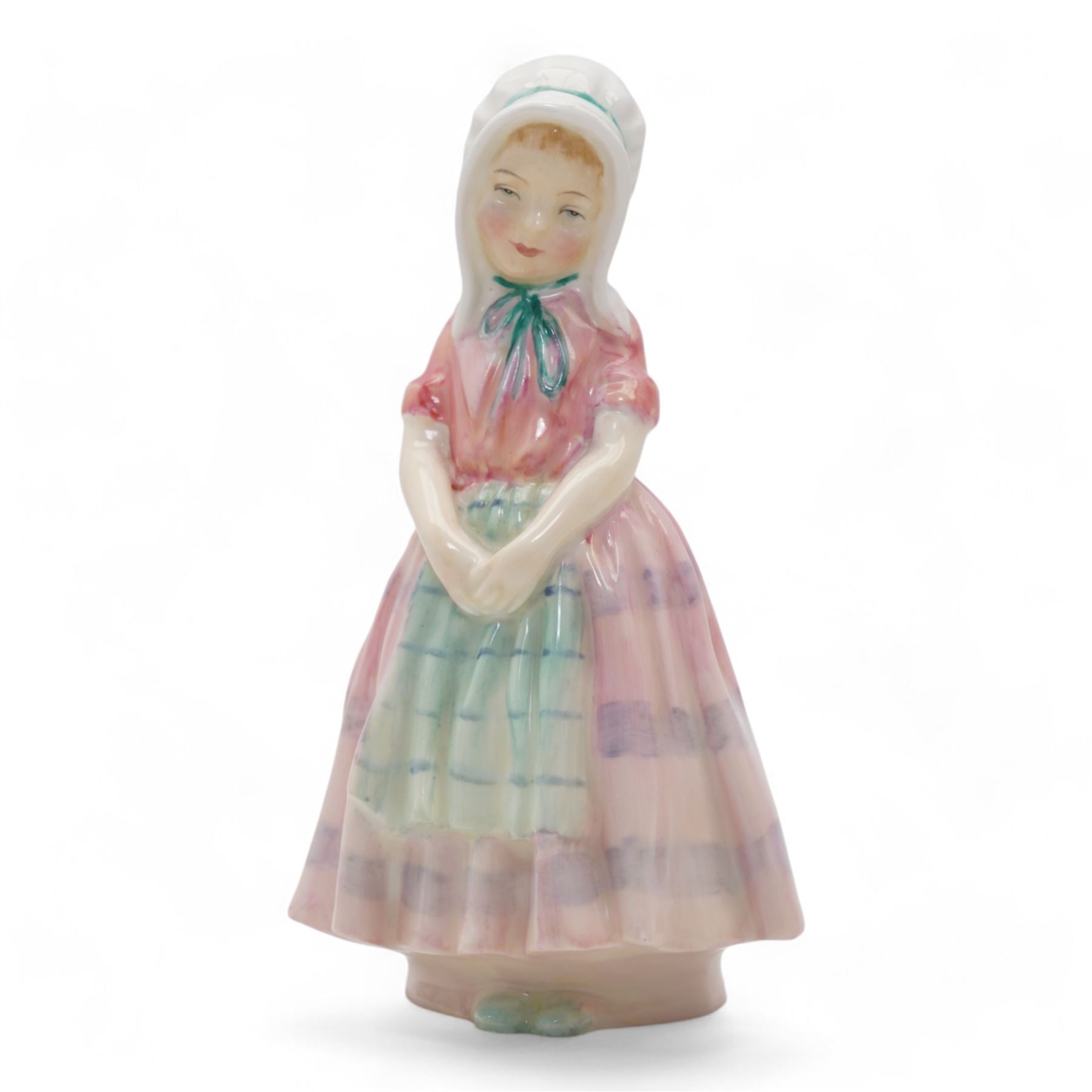 Six Royal Doulton figures comprising 'Jack' and 'Jill' HN2060 & HN2061, 'Once Upon a Time', 'Tootles', 'Miss Muffet' and 'Linda' (6)