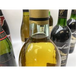 Mixed wine including Chateau Belingard 1990 Monbazillac, 75cl, 13% vol, Ernes & Julio Gallo 1991 Sauvignon Blanc, 750ml, 11.5% vol, etc, fifteen bottles, various contents and proofs   