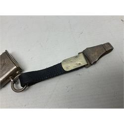 German Paul Weyersberg & Co Solingen DLV flyers dagger with 18cm steel blade, plated brass/tombac downswept cross-piece and pommel and leather covered grip, in leather and plated brass/tombac scabbard with leather hanger strap and silvered knot L35cm overall. Auctioneer's Note: After WWI Germany was forbidden an air force by the Treaty of Versailles however the Deutscher Luftsport-Verband (German Air-sport Association) was formed in March 1933 from various sports flying clubs and had branches for aeroplane, gliding and balloon flying. Under cover of the sporting DLV, many future Luftwaffe pilots trained to fly. DLV was embodied with the NSKK in March 1935 and on 1st March 1937 Luftwaffe was formed.