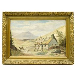 Circle of Letitia Marion Hamilton (Irish 1878-1964): The Thatched Barnhouse, oil on canvas inscribed verso 30cm x 45cm