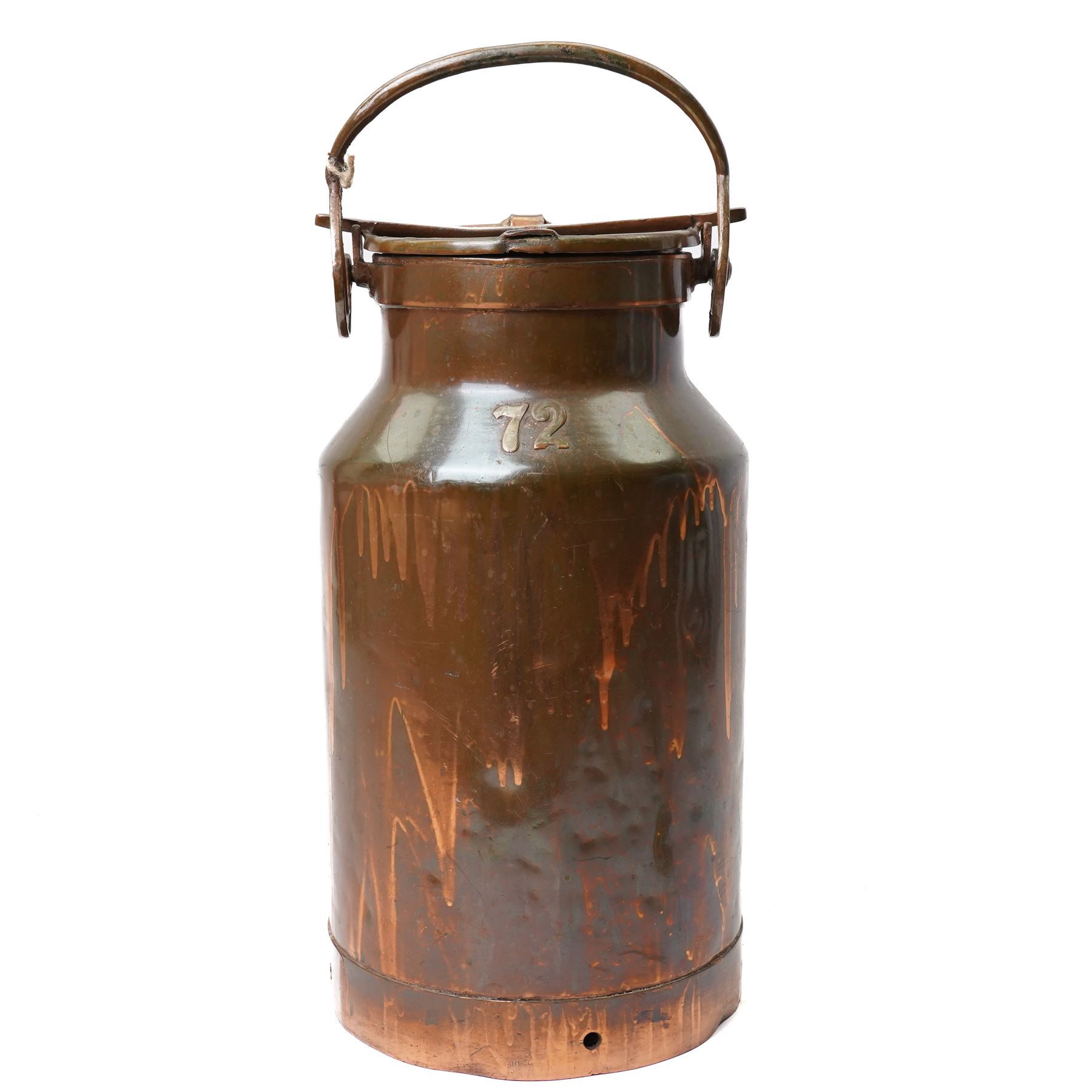 Copper milk churn H54cm