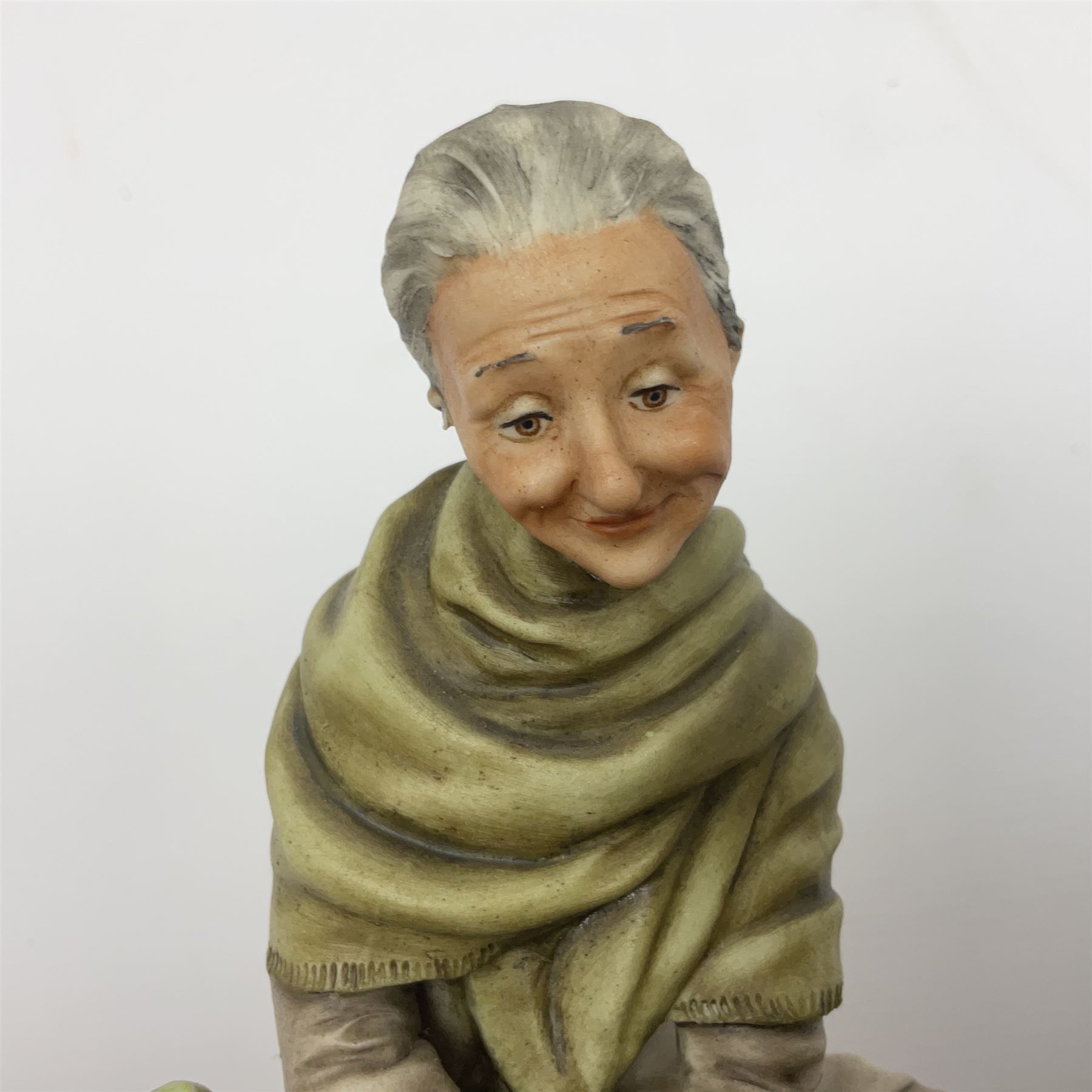 Capodimonte The Cheats, signed Zanella, together with another Capodimonte figure, H24cm  