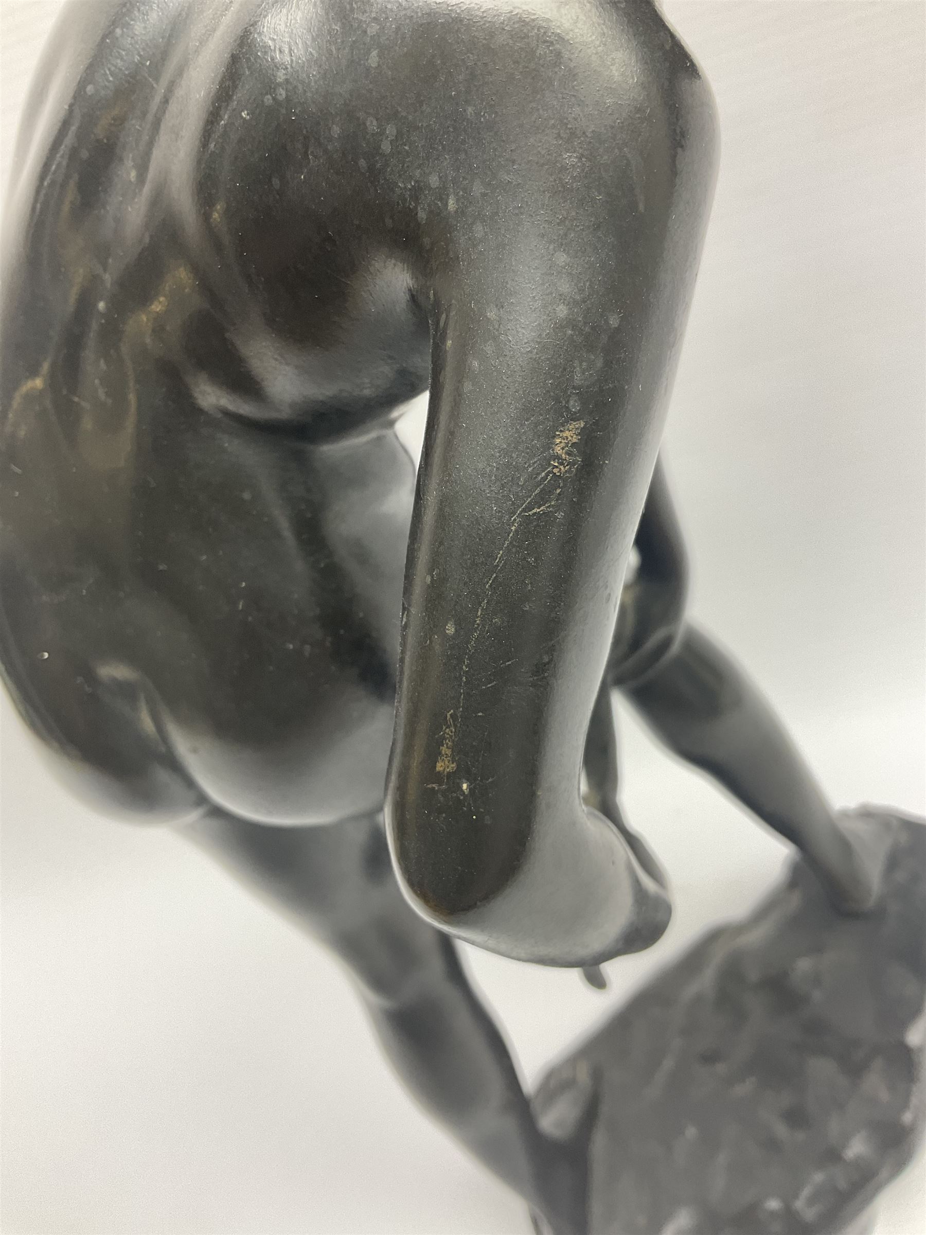 Sir Edgar Bertram MacKennal (Australian 1863-1931), Diana Wounded, bronze with black patina, signed and dated B MacKennal 1905, H37cm