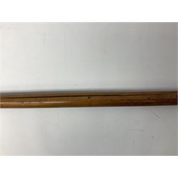 Late 19th/early 20th century sword stick/walking cane with 38cm fullered steel blade 85cm overall