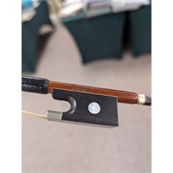 20th century violin, bearing label for Antonius and Hieronymus Amati, with bow stamped G. Werner, contained within fitted case