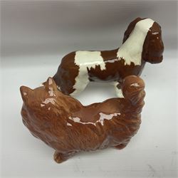 Seven Beswick figures, to include King Charles Spaniel 2107A, ginger cat 1898, Jack Russell 2109 etc