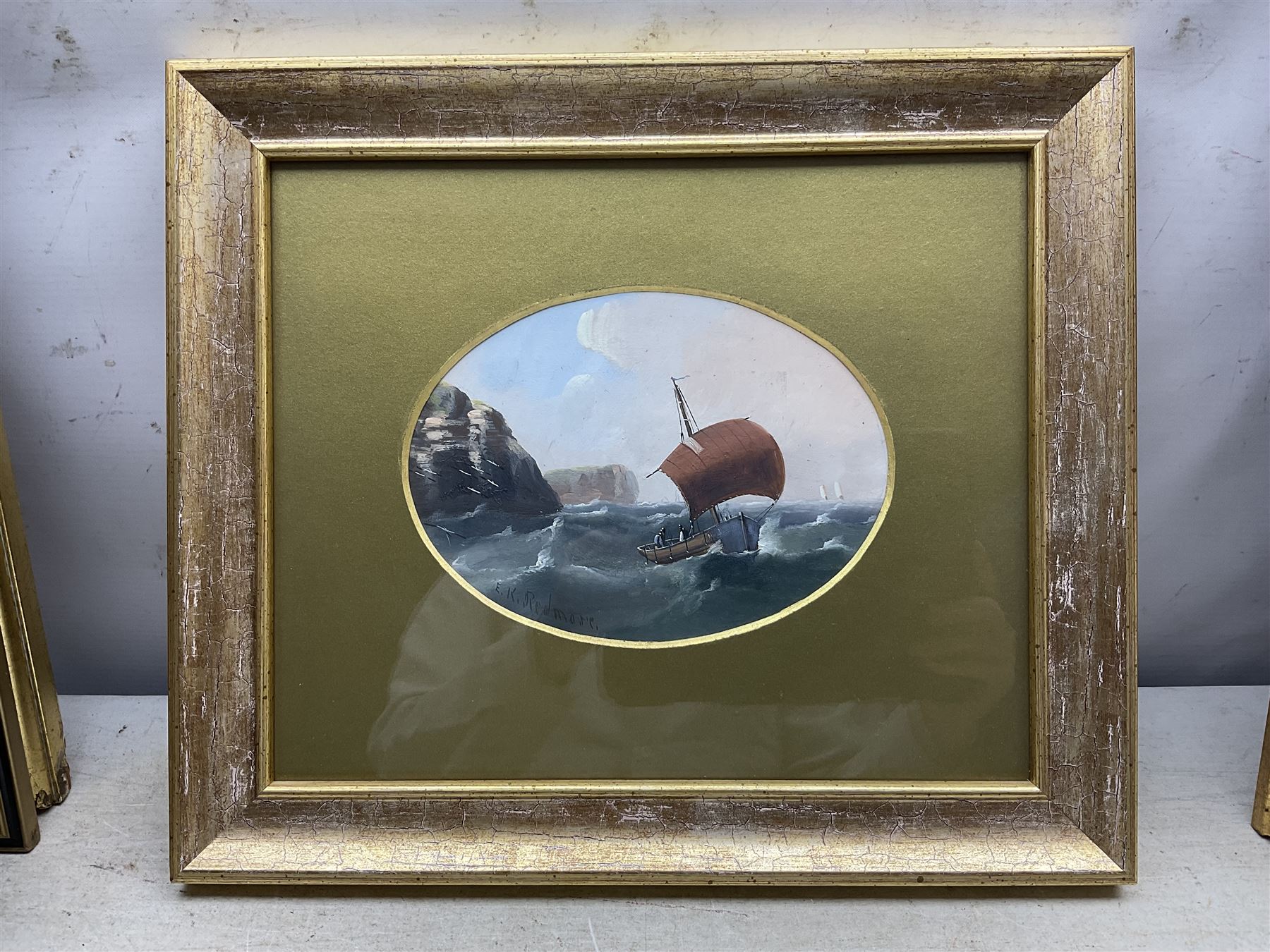Edward King Redmore (Hull 1860-1941): Coastal Scenes, four oils on panel, one on canvas, signed max 16cm x 25cm (5)