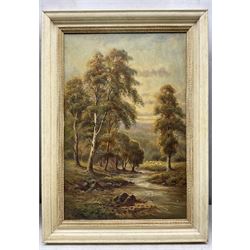 Sidney Yates Johnson (British fl.1890-1926): 'Lynmouth - Devon' Landscapes, pair oils on canvas signed with monogram, titled verso 45cm x 26cm (2)