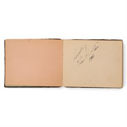 Three 1930s autograph and scrap books, comprising a scrap book documenting the Australian Rugby League team tour of England and France 1937 with newspaper clippings and a collection of signatures in pencil including Wally Prigg, Harry Pearce and Jack Reardon and two autograph books from 1935 and 1936, with signatures including players from St Helens RLFC, Yorkshire Cricket Club, Hull FC, Dewsbury RLFC, Blackpool FC, Salford RLFC, Leeds RLFC, Batley RLFC, Wigan RLFC, Manchester United, Hull Baseball Club, Tottenham Hotspur FC, and assorted entertainment signatures from theatres of the time 