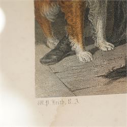 After William Powell Frith RA (British 1819-1909): 'The Railway Station', 19th century engraving with hand-colouring pub.1866, 52cm x 110cm