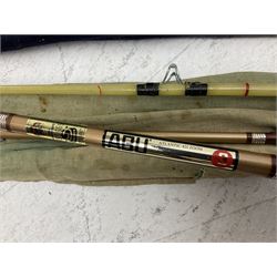 Four Hardy fishing rods, to include Victor and Fibalite Spinning rod, together with four other fishing rods
 