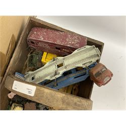 Hornby track together with Dinky Super toys, Corgi Major toys etc 