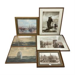 Two American yacht photographs, Frank Meadow Sutcliffe prints, marine prints, further pictures etc