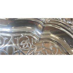 Edwardian silver comport, pierced decoration by Charles & George Asprey, London 1908 approx 11.3oz