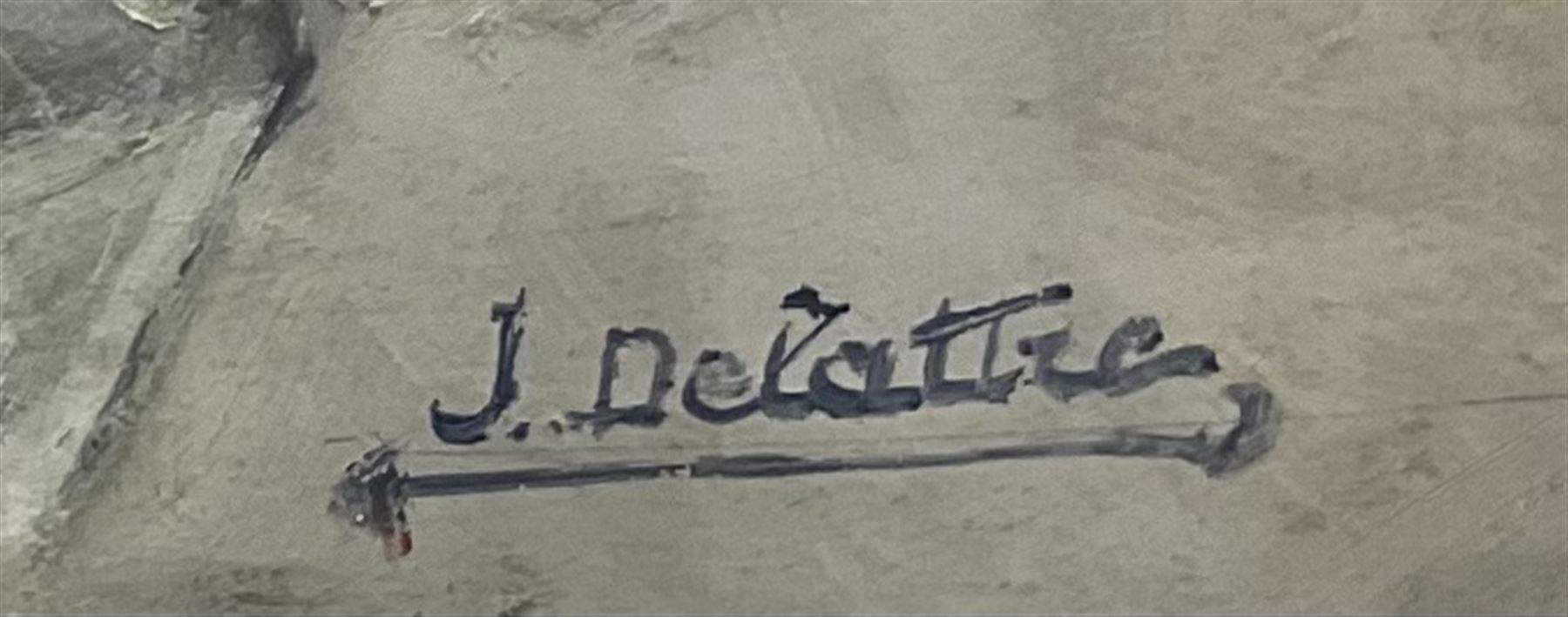 Joseph Delattre (French 1858-1912): Still Life of Carnations, oil on board signed 68cm x 49cm