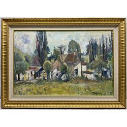 Ronald Ossory Dunlop (British 1894-1973): French Farm Scene, oil on canvas signed 49cm x 75cm