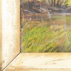 Walter Linsley Meegan (British c1860-1944): Waterfall and River Landscapes, pair oils on canvas signed 24cm x 34cm (2)