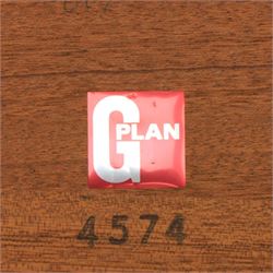 G-Plan - 'Astro' teak nest of three tables, square top with shaped supports