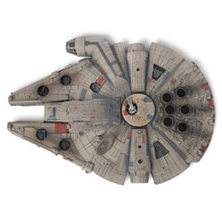 Code 3 Collectibles Star Wars Millennium Falcon  1:80 scale diecast replica, on display plinth with acrylic case, boxed, case H23cm, W40cm