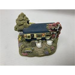 Eighteen Lilliput Lanes, including The Penny Farthing, The Pigsty, Borrowdale School, Fairy Cake Tearoom, An Apple a Day,Ladybird Cottage etc, all with original boxes 