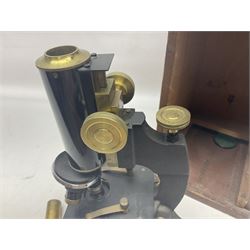 Four microscopes, comprising Nomo Biolam, RCS Zoo Lab 240, R Beck no 13756 and one other