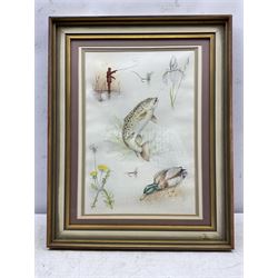 Outhwaite (Late 20th century): Fly Fishing, watercolour signed and dated '95, 40cm x 27cm