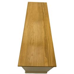 Neptune Furniture - Chichester oak and cream painted sideboard, two drawers over two double cupboards, bracket feet