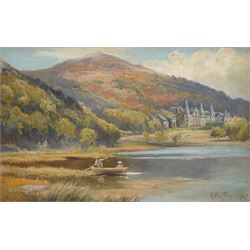 Alfred Fontville de Breanski Jnr. (British 1877-1945): The Trossachs Hotel on Loch Achray,...