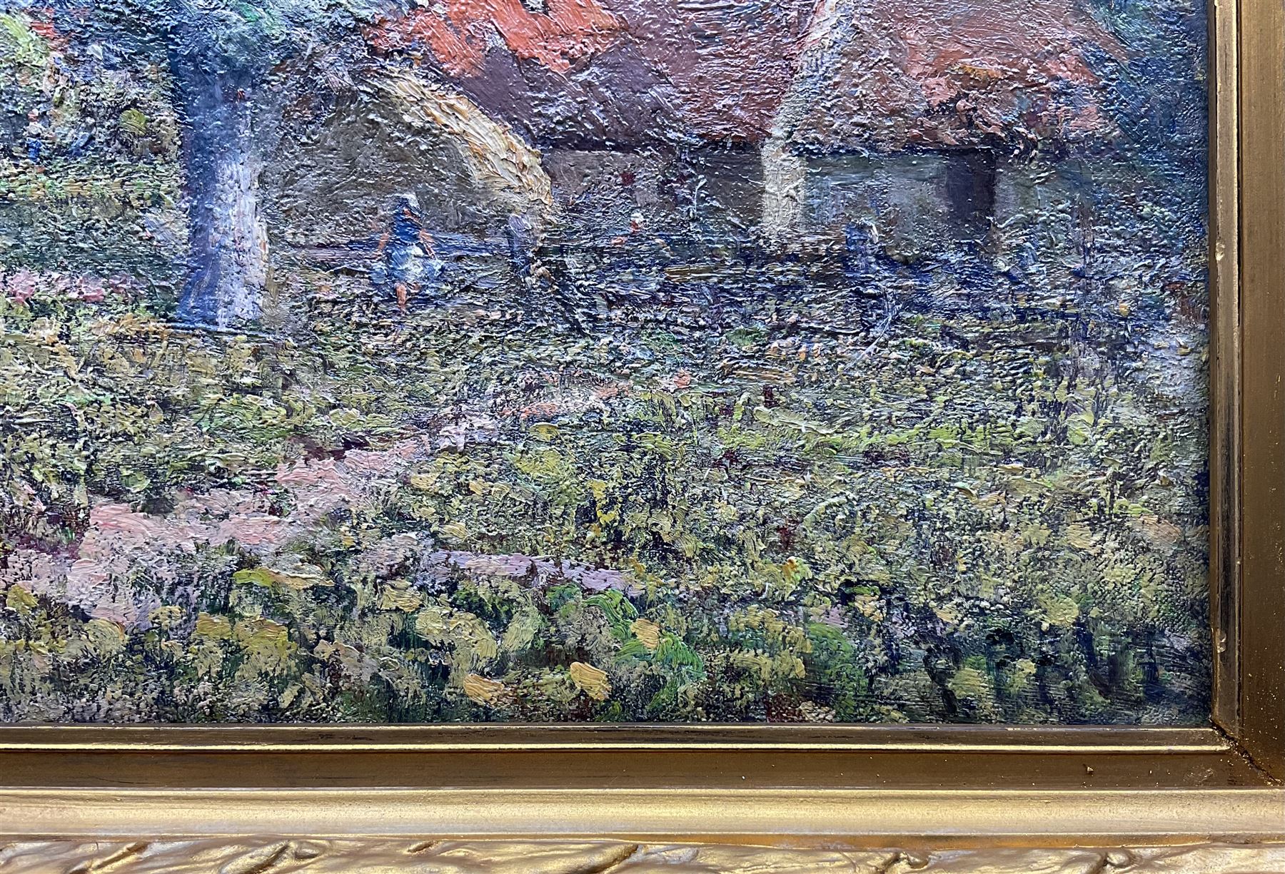 Paul Paul (Staithes Group 1865-1937): French Farmstead, oil on canvas signed 34cm x 45cm 
Provenance: from the collection of the artist's great granddaughter