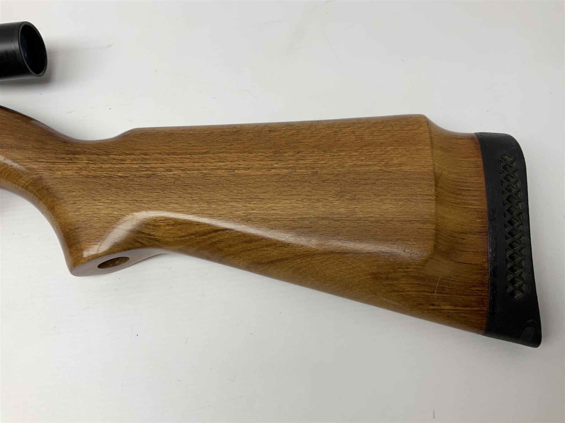 BSA 22 caliber air riffle with telescopic sight, in Fambeau hard case