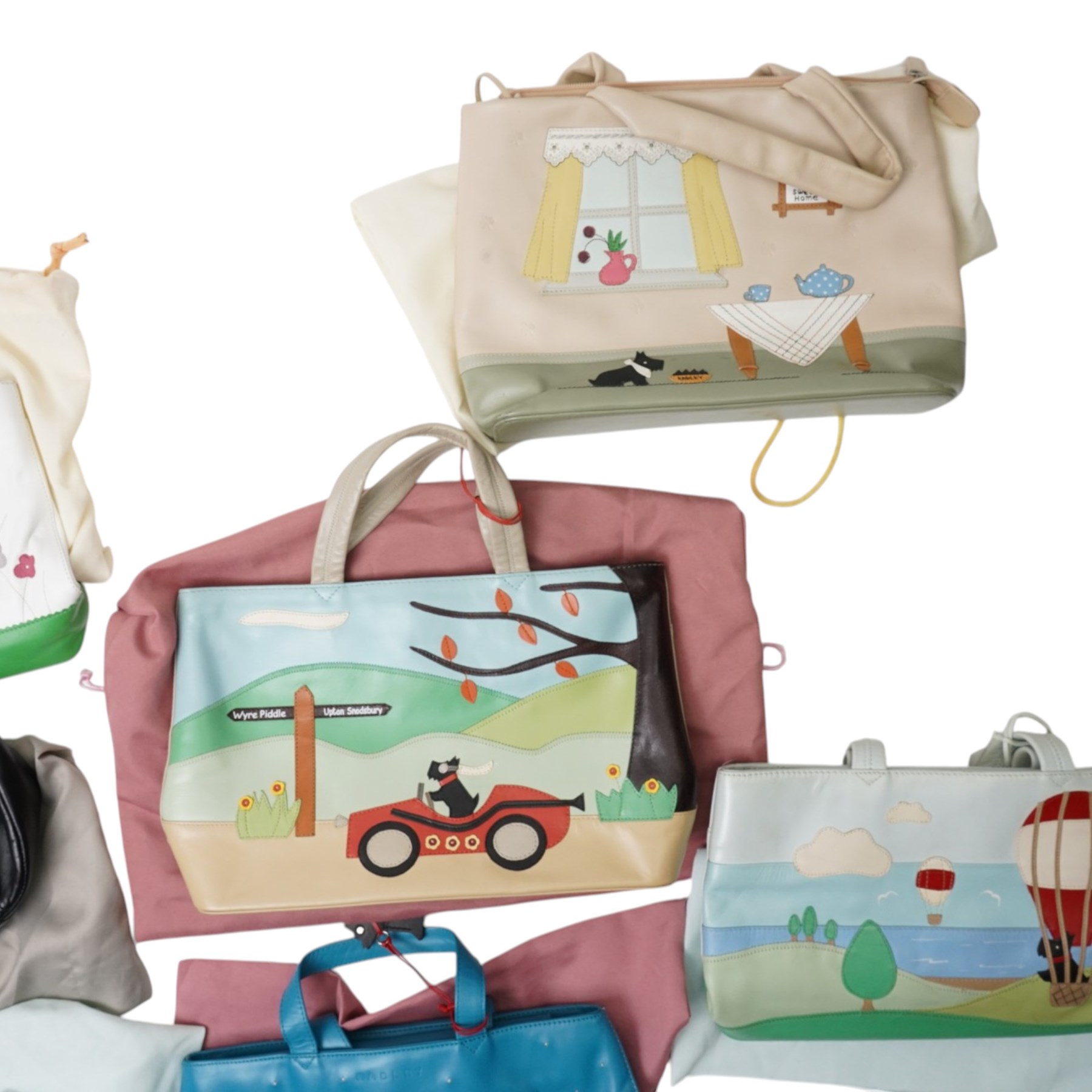 Seven Radley handbags with dustcovers