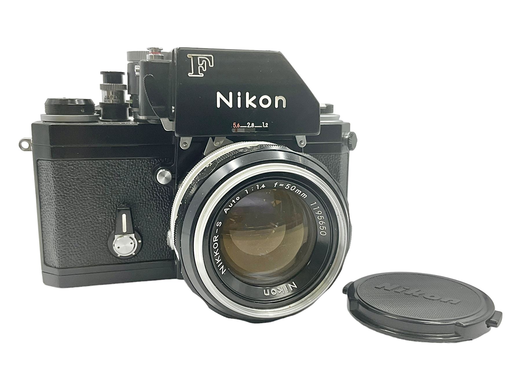 Nikon Photomic FTN Apollo version camera body, serial no. 7418483, circa 1973, with 'Nikon NIKKOR-S Auto 1:1.4 f=50mm' lens, serial no. 1195650  