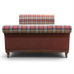 And So To Bed - 'Bonaparte' emperor bed upholstered in tartan fabric