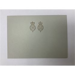 H.M. Queen Elizabeth II and HRH The Duke of Edinburgh, signed 1979 Christmas card with twin gilt ciphers to cover, colour photographic print of the Royal family standing in a garden, signed ‘Elizabeth R and Philip’ with manuscript date 1979 below