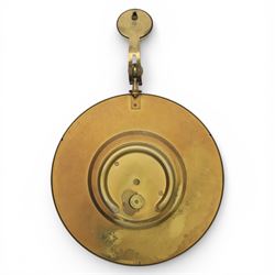 Heinrich Möller for Kienzle - art deco brass wall clock, circa 1930s, eight day movement, keyless wind, brass hanging bracket