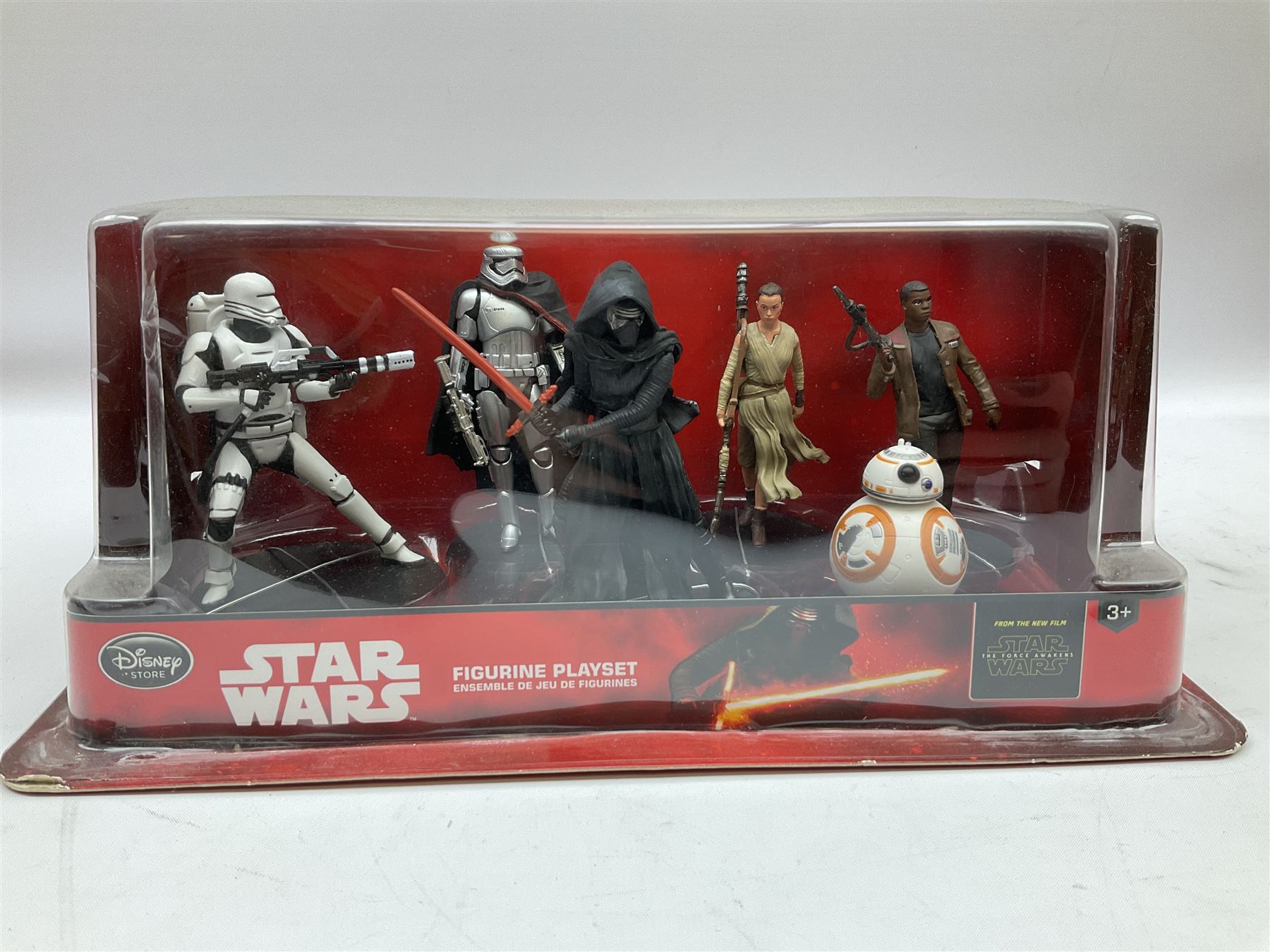 Star Wars - Disney Store The Force Awakens figurine playset, Poe's X-Wing Fighter, Snowspeeder and First Order Tie Fighter; Solo figurine set; The Last Jedi Elite Series die-cast action figure of Praetorian Guard; all mint and boxed; together with Star Wars Episode 1 card game, boxed (7)