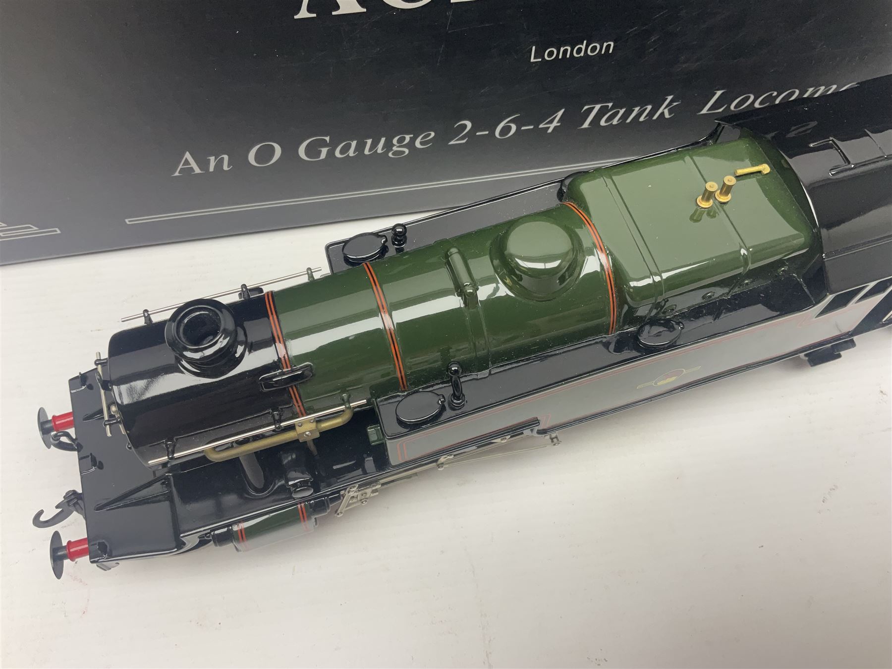 Ace Trains '0' gauge - limited edition E8 Stanier 2-6-4 tank locomotive No.42546 in late BR passenger green with final totem; for two or three rail running; boxed with original packaging and instructions in outer delivery box