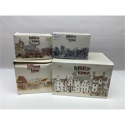 Four Lilliput Lane models from the Scottish Collection, to include Eilean Donan Castle, Claypotts Castle, John Knox House and Stockwell Tenement, all boxed 